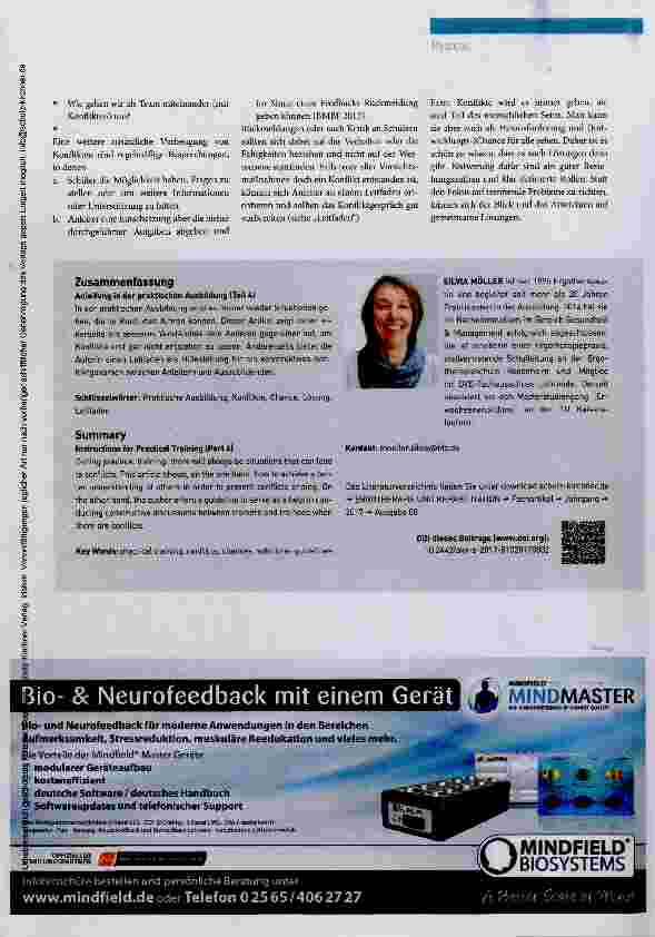 Vorschauseite 4: Konflikte konstruktiv lösen Anleitung in der praktischen Ausbildung (Teil 4)