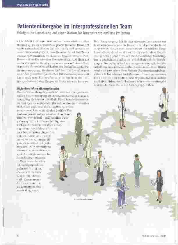 Vorschauseite 1: Patientenübergabe im interprofessionellen Team