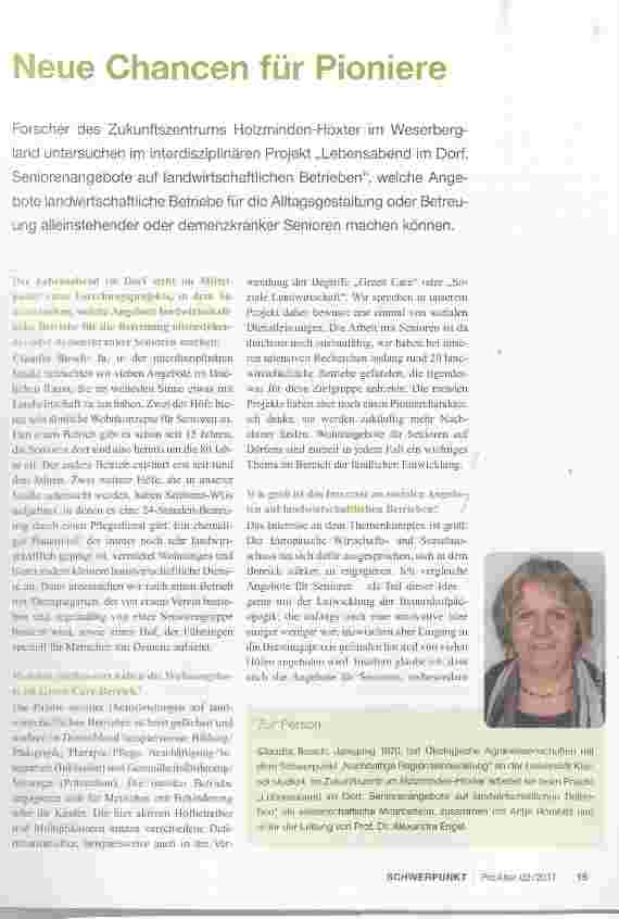 Vorschauseite 1: Neue Chancen für Pioniere