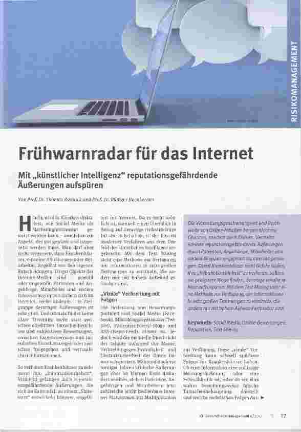 Vorschauseite 1: Frühwarnradar für das Internet