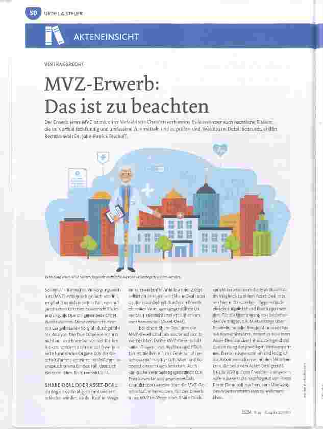 Vorschauseite 1: MVZ-Erwerb: Das ist zu beachten