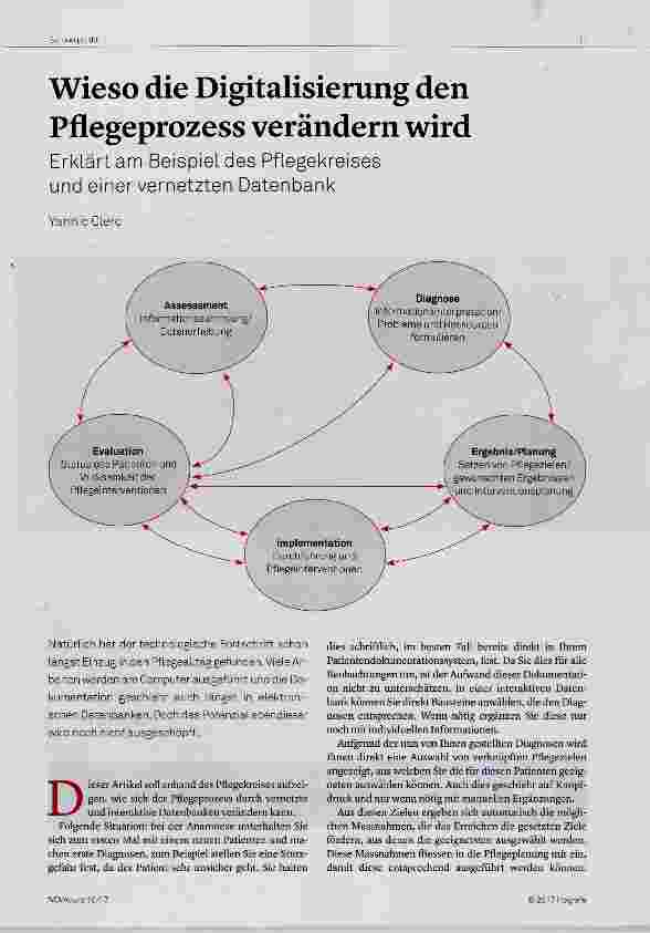 Vorschauseite 1: Wieso die Digitalisierung den Pflegeprozess verändern wird