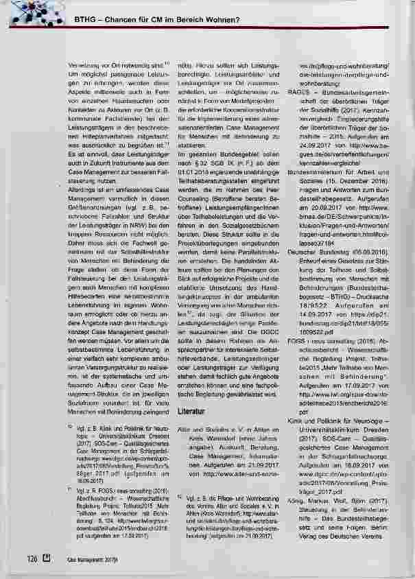 Vorschauseite 3: Das BTHG: Chancen für CM im Bereich Wohnen?