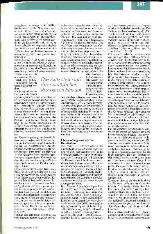 Vorschauseite 4: Nach Jahren wird die Institution als Heimat angenommen Biographie-orientierte Pädagogik mit lanzeithospitalisierten Menschen