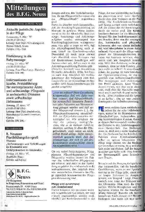 Vorschauseite 2: Perspektiven zum Berufsrecht der ambulant Pflegenden