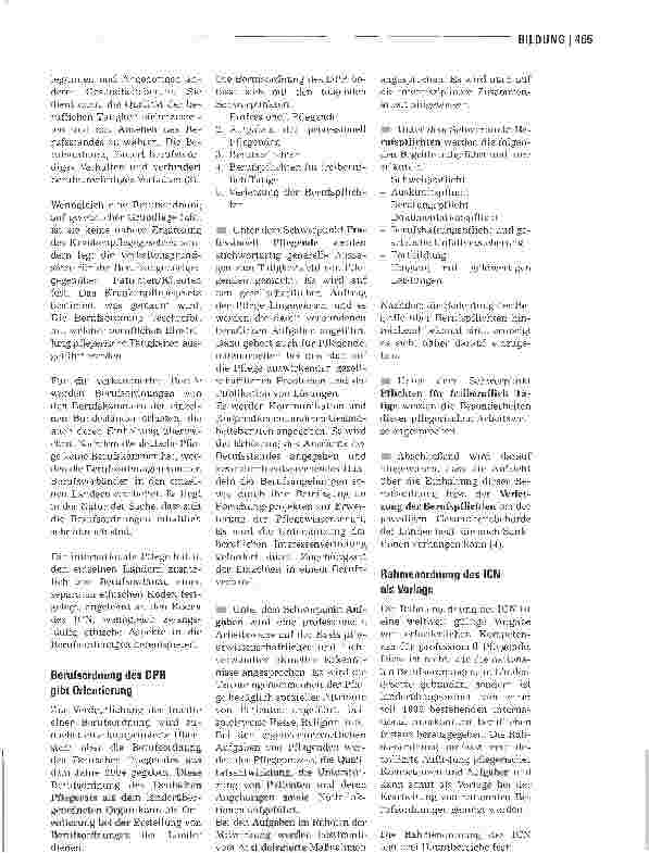 Vorschauseite 2: Berufsordnung für professionell Pflegende