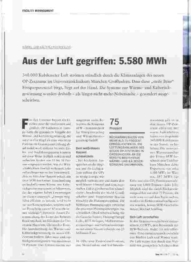 Vorschauseite 1: Aus der Luft gegriffen: 5. 580 MWh