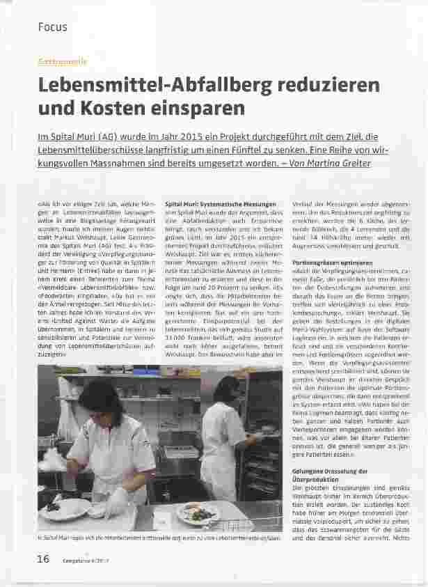 Vorschauseite 1: Lebensmittel-Abfallberg reduzieren und Kosten einsparen