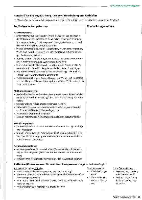 Vorschauseite 2: Wundversorgung eines Klienten übernehmen