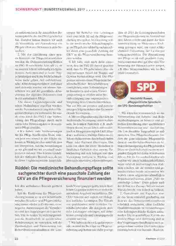 Vorschauseite 2: Wie wollen Sie die stationäre Pflege stärken?