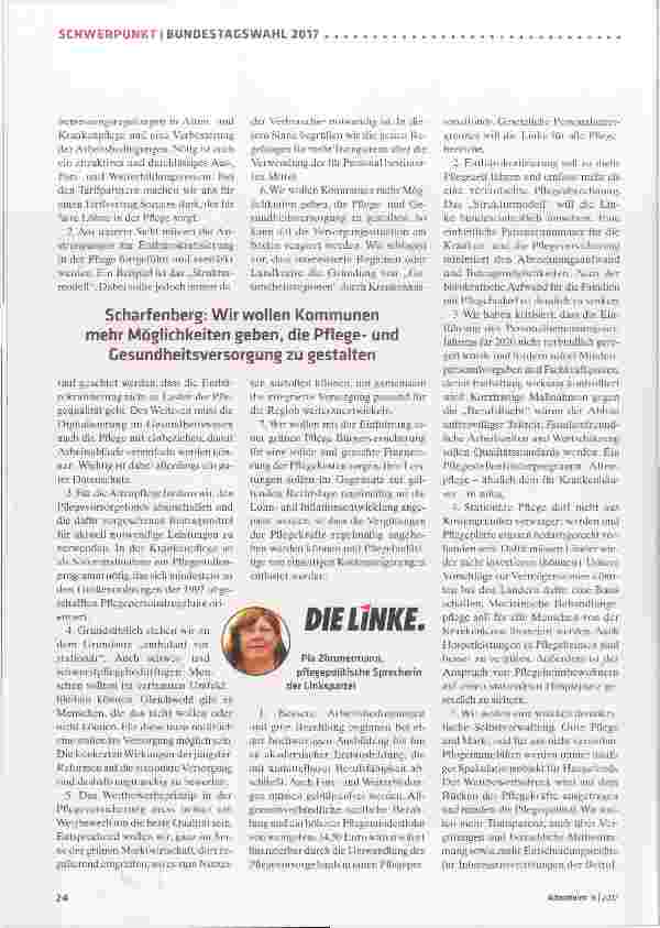 Vorschauseite 4: Wie wollen Sie die stationäre Pflege stärken?