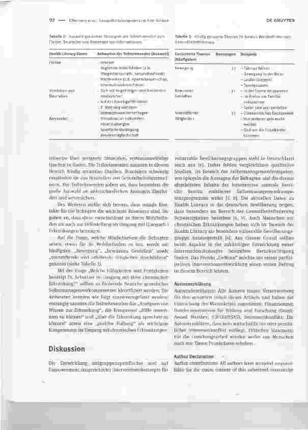 Vorschauseite 3: Gesundheitskompetenz im Alter fördern Partizipative Interventionsentwicklung im Projekt „Gewinn“