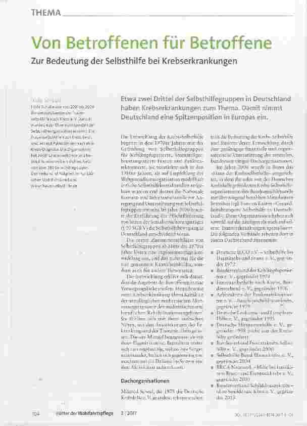 Vorschauseite 1: Von Betroffenen für Betroffene