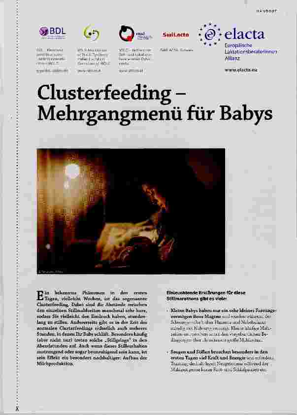 Vorschauseite 1: Clusterfeeding Mehrgangmenü für Babys