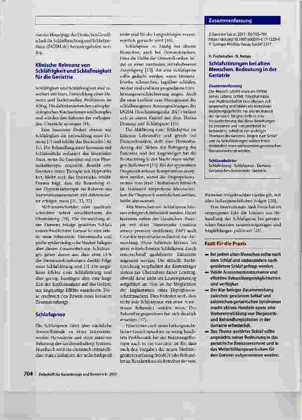 Vorschauseite 3: Schlafstörungen bei alten Menschen