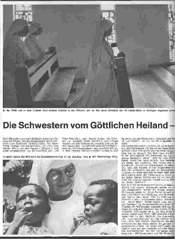 Vorschauseite 1: Die Schwestern vom Göttlichen Heiland - Salvatorianerinnen