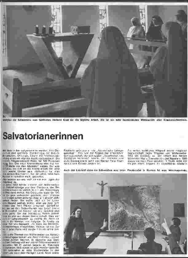 Vorschauseite 2: Die Schwestern vom Göttlichen Heiland - Salvatorianerinnen