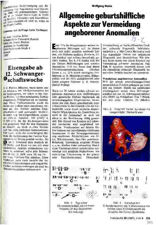 Vorschauseite 1: Allgemeine geburtshilfliche Aspekte zur Vermeidung angeborener Anomalien
