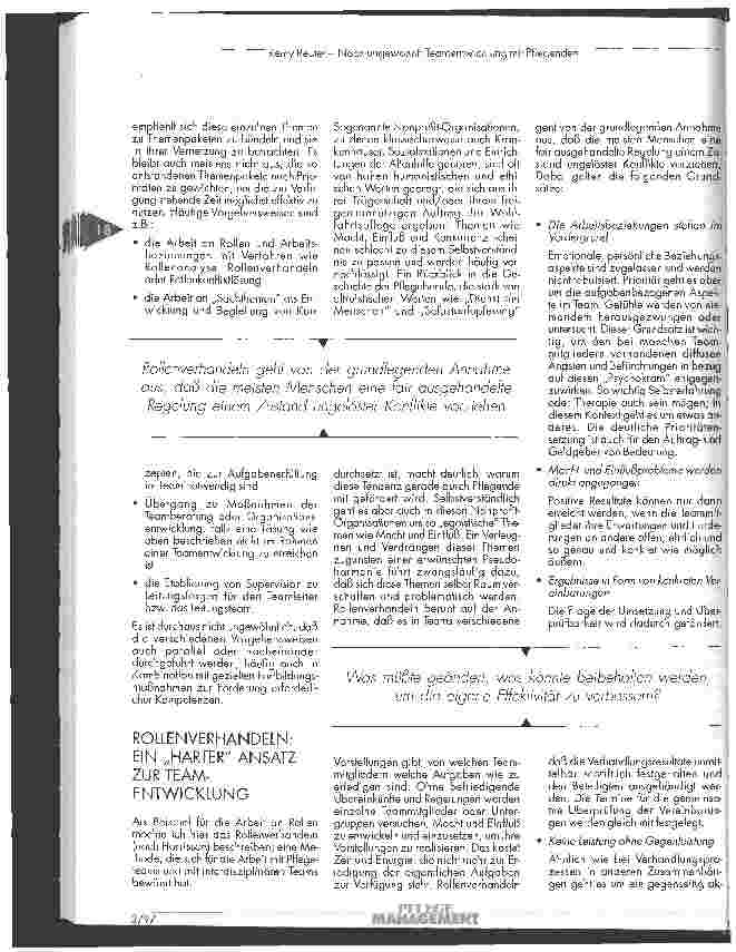 Vorschauseite 4: Noch ungewohnt: Teamentwicklung mit Pflegenden