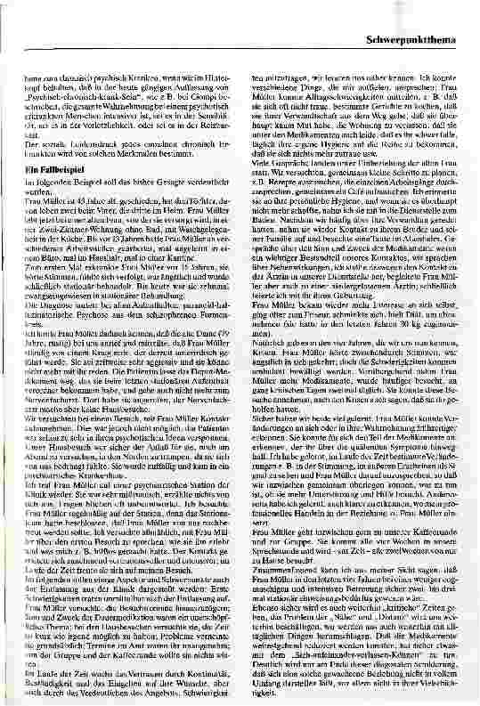 Vorschauseite 3: Pflegekräfte im Sozialpsychiatrischen Dienst Aufgaben und Möglichkeiten psychiatrischer Pflege bei der Betreuung und Versorgung chronisch psychisch Kranker