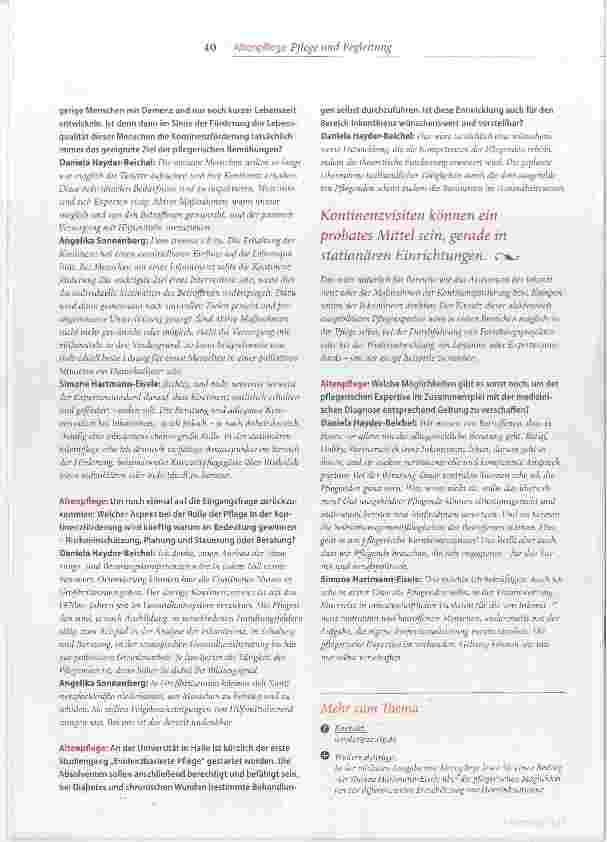 Vorschauseite 4: Die Kontinenz erhalten, bedeutet Lebensqualität