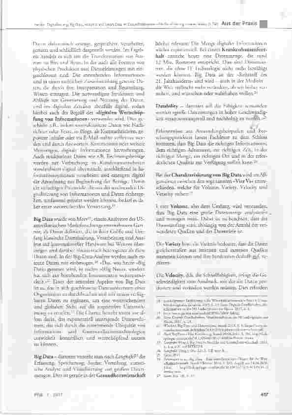 Vorschauseite 4: Digitalisierung, Big Data, Analytics und Smart Data im Gesundheitswesen Die Datafizierung unseres Lebens (1. Teil)