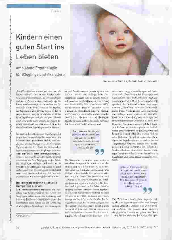 Vorschauseite 1: Kindern einen guten Start ins Leben bieten