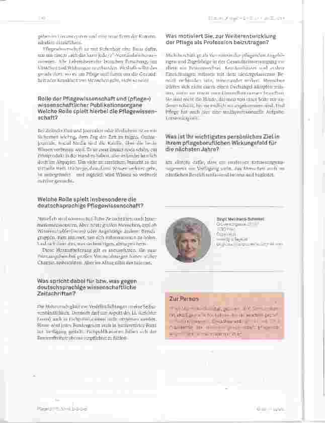 Vorschauseite 2: Es braucht modernes Entlassungsmanagement zur umfassenden Betreuung und Begleitung der Menschen im häuslichen Bereich