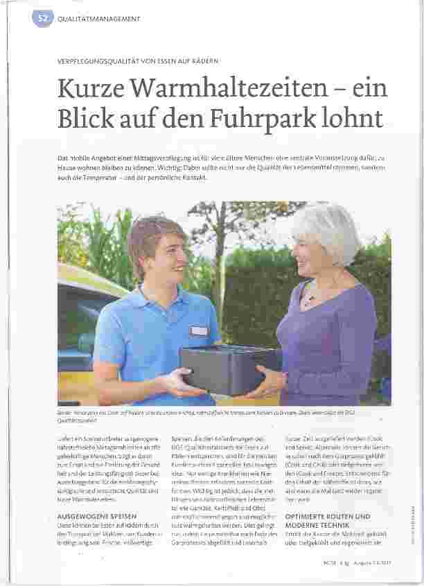 Vorschauseite 1: Kurze Warmhaltezeiten - ein Blick auf den Fuhrpark lohnt