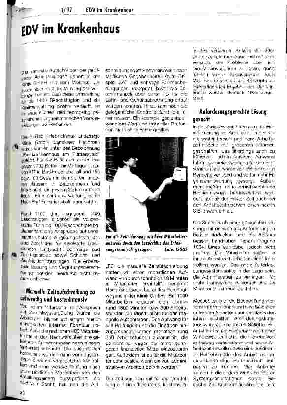 Vorschauseite 1: EDV im Krankenhaus
