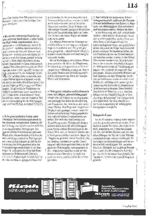 Vorschauseite 2: Altenund Wohnheime der 90er Jahre? / Grenzüberschreitende Erfahrungen mit einem vieldiskutierten Ansatz