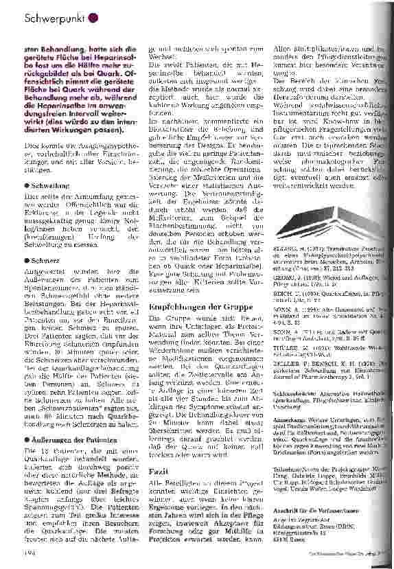 Vorschauseite 6: Alles Quark? Erfahrungen eines klinischen Projekts