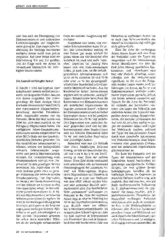 Vorschauseite 3: Die Armut der deutschen Klassengesellschaft