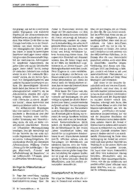 Vorschauseite 5: Die Armut der deutschen Klassengesellschaft