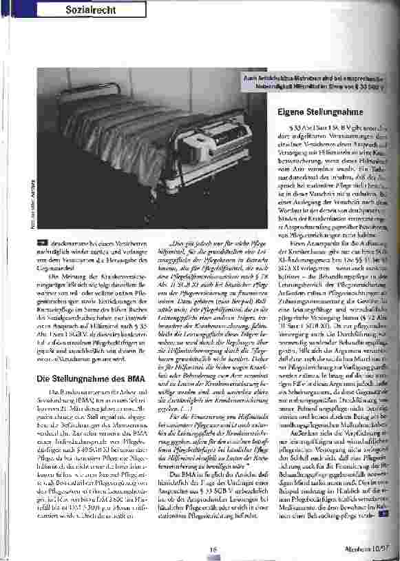 Vorschauseite 4: Anspruch auf (Pflege-) Hilfsmittel? Bemerkungen zur Rechtslage