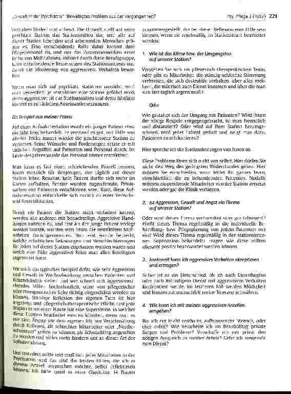 Vorschauseite 5: Gewalt in der Psychiatrie - Bewältigtes Problem aus der Vergangenheit?