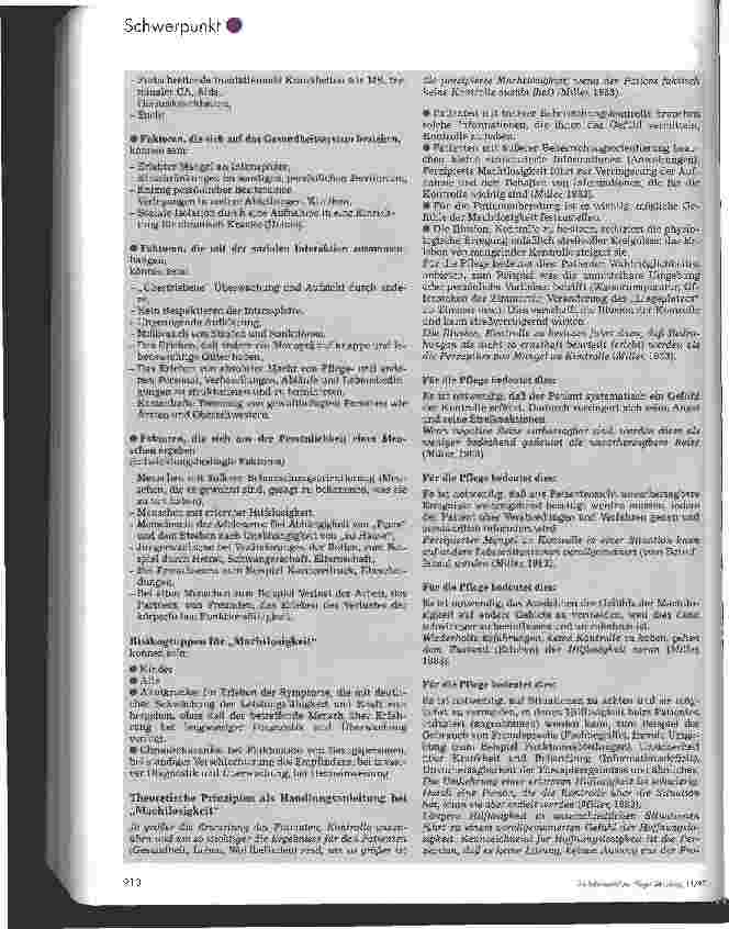 Vorschauseite 4: Fallbesprechung in der psychiatrischen Fortbildung Pflegediagnose Machtlosigkeit