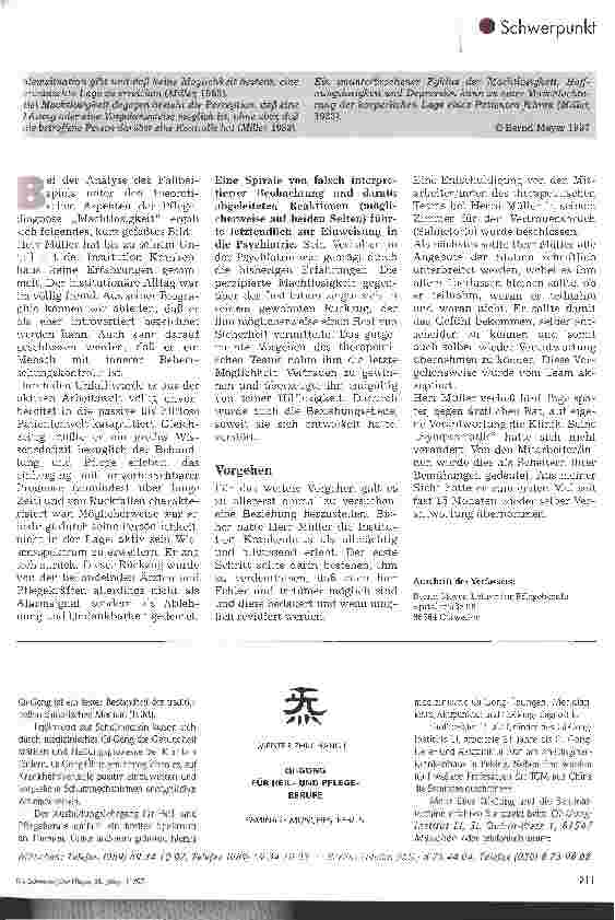 Vorschauseite 5: Fallbesprechung in der psychiatrischen Fortbildung Pflegediagnose Machtlosigkeit