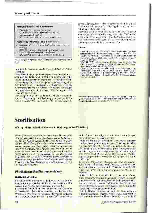Vorschauseite 1: Sterilisation