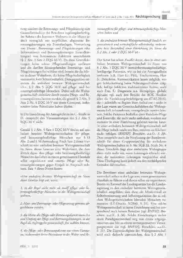 Vorschauseite 6: Ambulant betreute Wohngemeinschaft ein Pflegeheim im Sinne des § 2 Abs. 1 EQG M-V