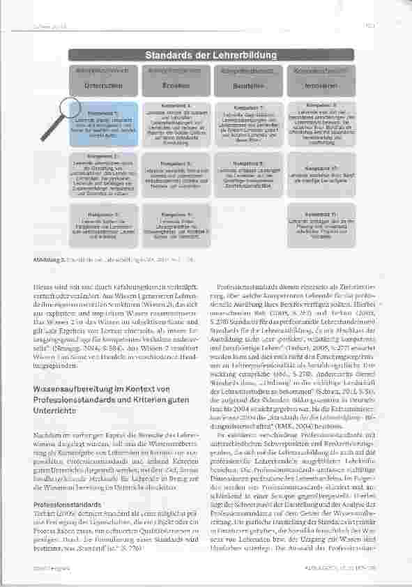 Vorschauseite 3: Wissensaufbereitung für den Unterricht ein Aspekt von Lehrerprofessionalität