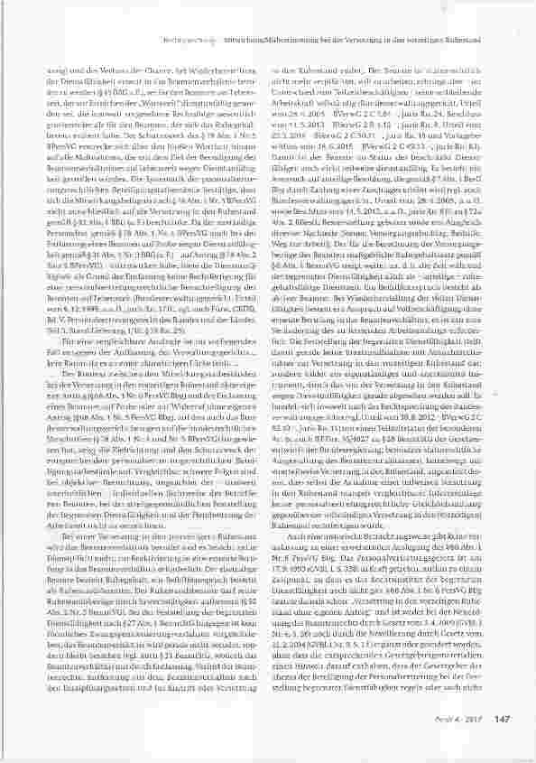 Vorschauseite 3: Mitwirkung/Mitbestimmung bei der Versetzung in den vorzeitigen Ruhestand