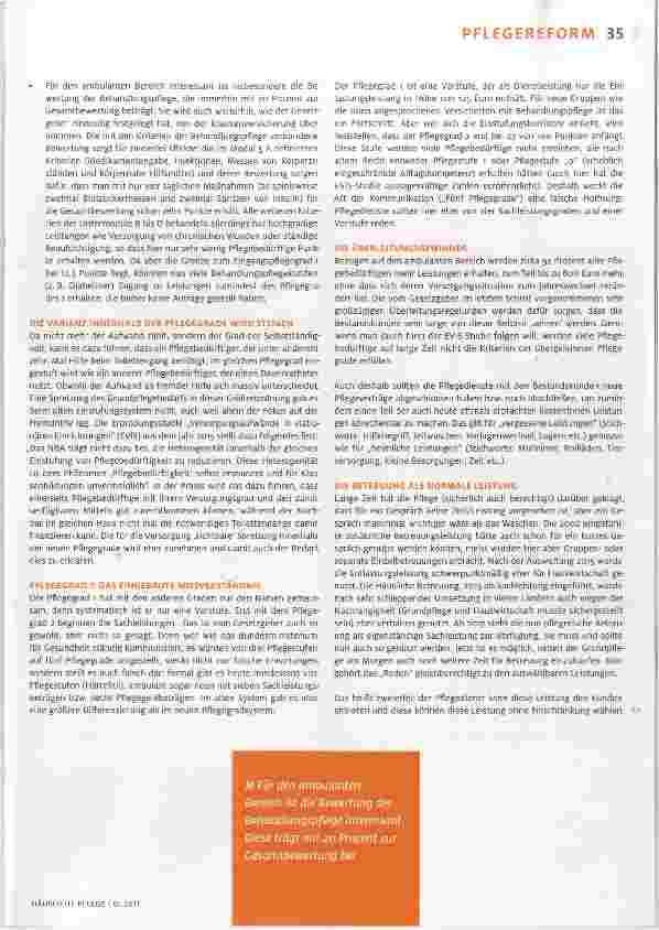 Vorschauseite 2: Pflegereform 2017 Die Chancen überwiegen