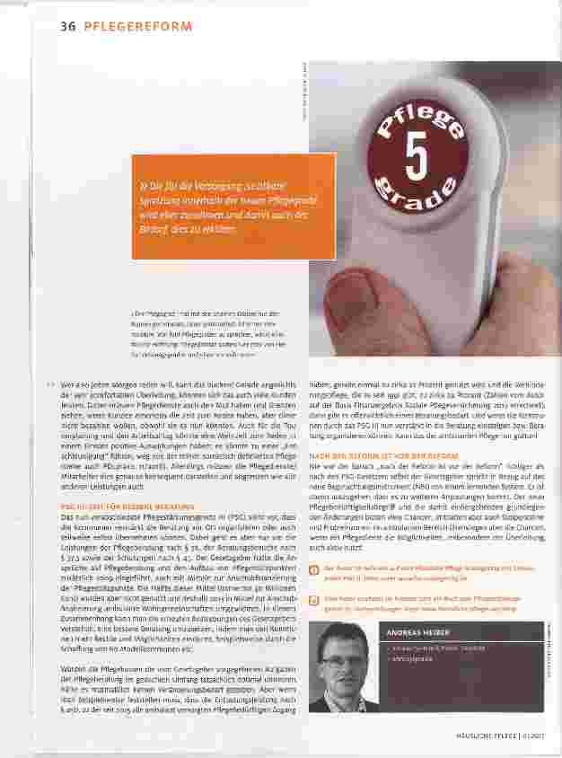 Vorschauseite 3: Pflegereform 2017 Die Chancen überwiegen