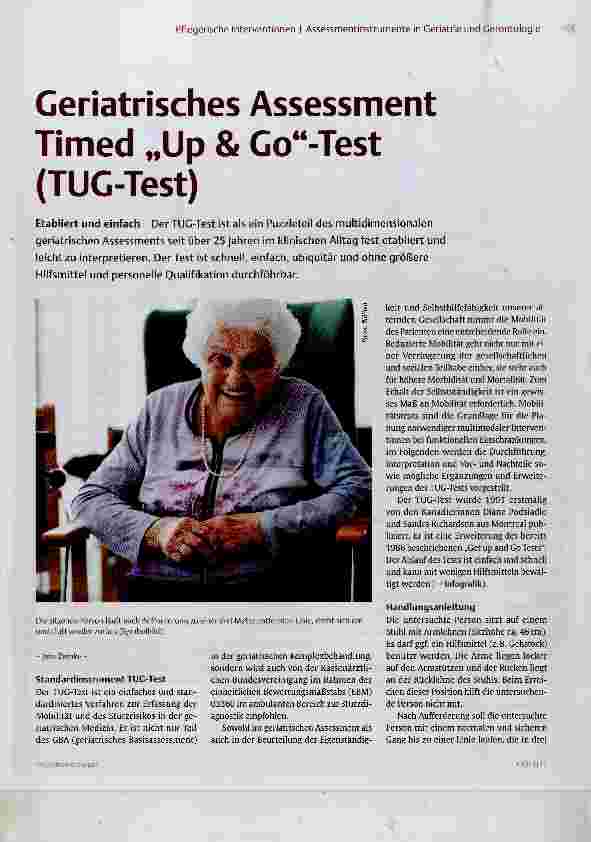 Vorschauseite 1: Geriatrisches Assessment Timed „Up & Go“-Test (TUG-Test)
