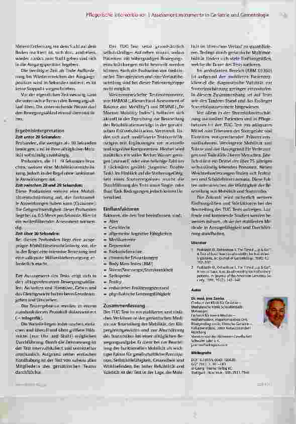 Vorschauseite 3: Geriatrisches Assessment Timed „Up & Go“-Test (TUG-Test)