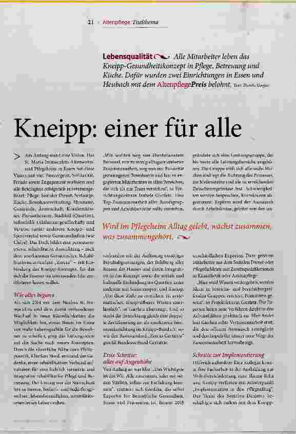 Vorschauseite 1: Kneipp: einer für alle