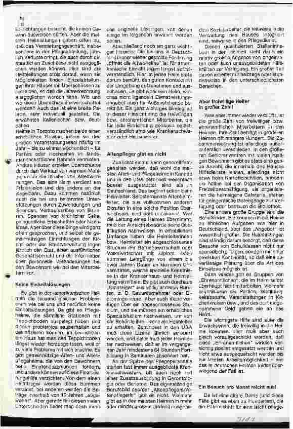 Vorschauseite 2: Beobachtungen in amerikanischen Altenheimen