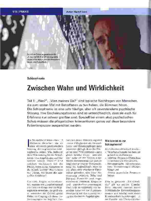 Vorschauseite 1: Schizophrenie - Zwischen Wahn und Wirklichkeit