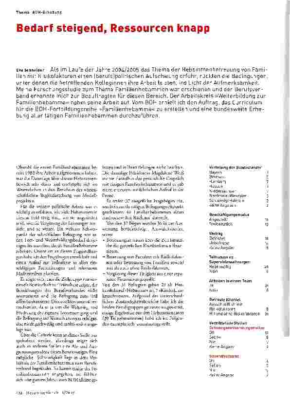 Vorschauseite 1: Bedarf steigend, Ressourcen knapp